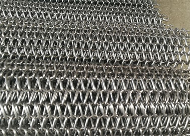 Metal Spiral Mesh Belt , Decorative Wire Mesh Belt Anti Rust For Restaurant