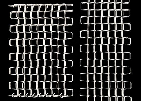 Stainless Flat Wire Mesh Belt , Honeycomb Conveyor Belt For Bread Baking