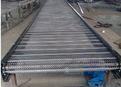 Food Transport or Freezer / Drying Chain Mesh Conveyor Belt 304 Stainless Steel