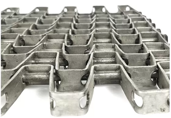 Custom Flat Top Chain Mesh Conveyor Belt for Food Packaging, Industrial Processing and Automated Conveying Lines