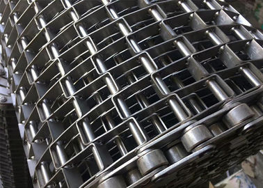 Pharmaceutical Industry Flat Wire Conveyor Belt Flexible SUS304 CE / SGS Passed
