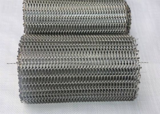 Metal Balance Weave Conveyor Belts , Spiral Mesh Belt For Hotel Decoration
