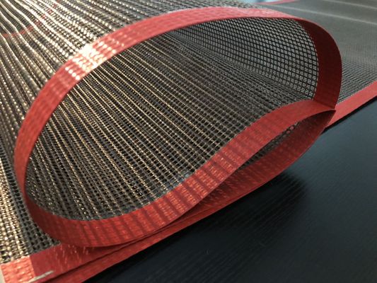 Food Drying 8*8mm PTFE Coated Fiberglass Mesh Conveyor Belt