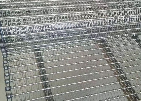 가공 식품 체인 연결 메시 컨베이어 벨트 스테인리스 편평한 철사