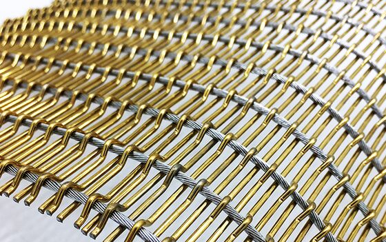 건축 외벽을 위한 주문 넓은 스테인리스 구리 철사 장식적인 금속 메시