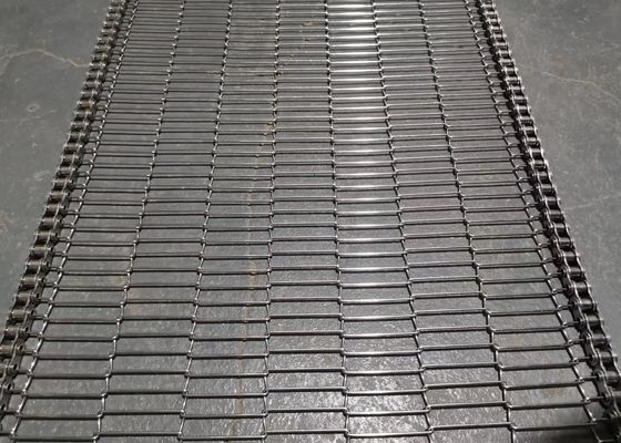 음식 냉각 스테인리스 편평한 코드 컨베이어 벨트 7mm 피치