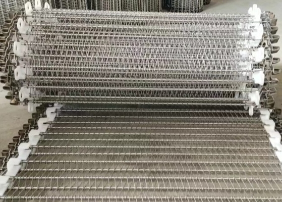 400mm 폭 Sus304 나선형 메시 벨트 고기 동결 가공